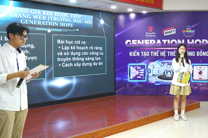 Học sinh các truồng THCS, THPT chia sẻ các vấn đề liên quan đến ứng dụng Generation Hope.
