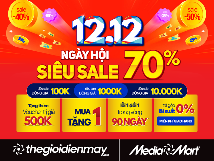Ngày hội siêu sale 12/12: MediaMart bùng nổ sale lớn đến 70% toàn bộ mặt hàng - 1