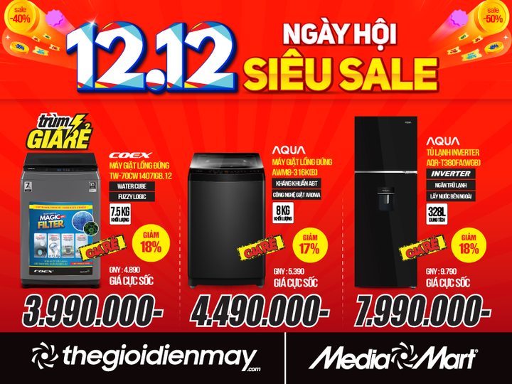 Ngày hội siêu sale 12/12: MediaMart bùng nổ sale lớn đến 70% toàn bộ mặt hàng - 3