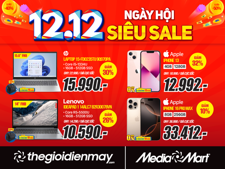 Ngày hội siêu sale 12/12: MediaMart bùng nổ sale lớn đến 70% toàn bộ mặt hàng - 5
