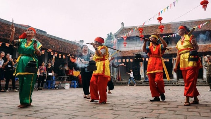 Hình ảnh trong lễ hội chùa Láng.