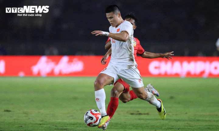 Đội tuyển Việt Nam đánh bại Lào. (Ảnh: Minh Dân)