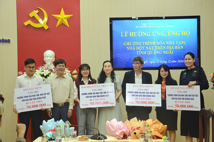 Các cơ quan báo chí hưởng ứng, ủng hộ xóa nhà tạm trên địa bàn Quảng Ngãi.