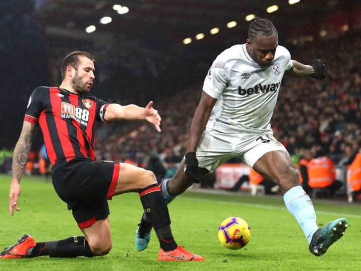 Bournemouth chạm trán West Ham tại Premier League