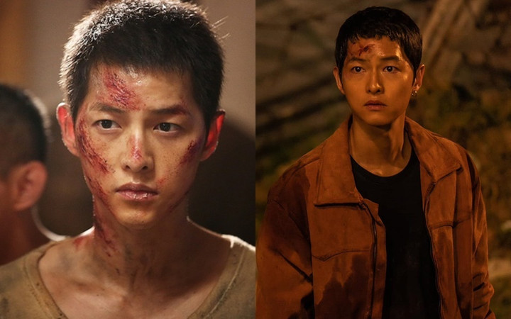 Song Joong Ki trong "Đảo Địa Ngục" (trái) - "Bogota" (phải)