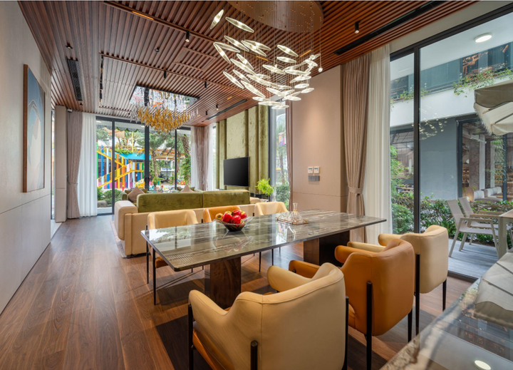 Thiết kế “sang, xịn” đáp ứng cả nhu cầu ở và kinh doanh của villashop tại Flamingo Golden Hill. (Ảnh: CĐT)