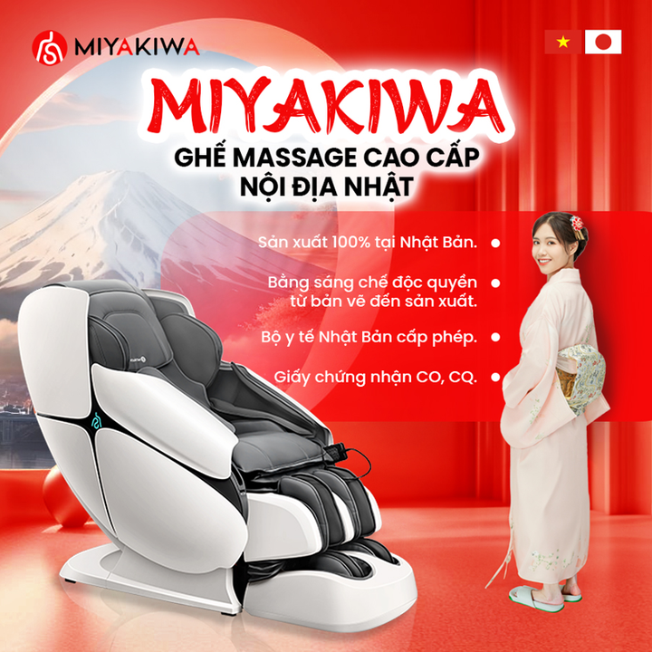 Thương hiệu ghế massage Miyakiwa: Nhập khẩu nguyên chiếc từ Nhật Bản - 1