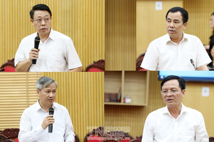 Các đại biểu tham gia góp ý, phát biểu tại hội nghị.