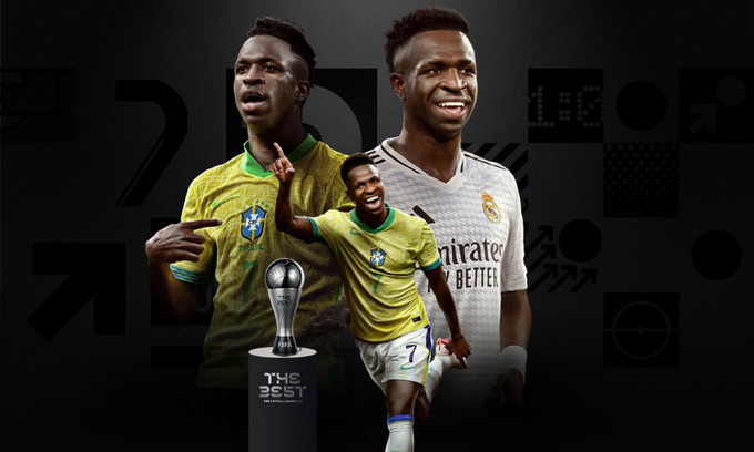 Vinicius giành danh hiệu FIFA The Best.