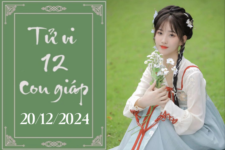 Tử vi 12 con giáp hôm nay ngày 20/12/2024: Tý may mắn, Mùi khó khăn