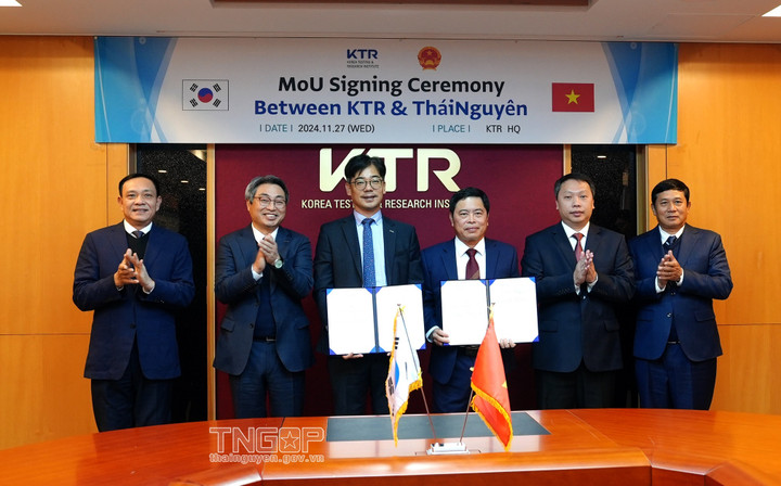 Tỉnh Thái Nguyên và KTR ký kết Biên bản ghi nhớ hợp tác về việc triển khai các dự án chuyển đổi xanh, tài chính carbon