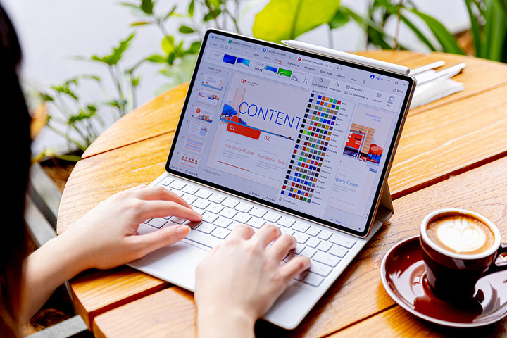 Bộ ứng dụng văn phòng đầy đủ WPS Office cài sẵn là điểm khác biệt của Huawei MatePad Pro 12,2 inch so với nhiều đối thủ máy tính bảng đang có trên thị trường.