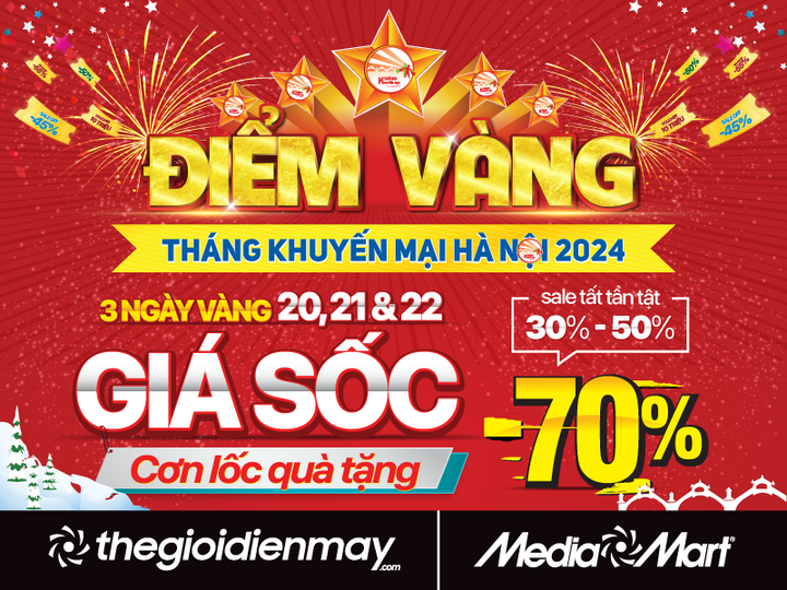 MediaMart giảm sốc tới 70% trong 3 ngày vàng Tháng khuyến mại Hà Nội 2024 - 1