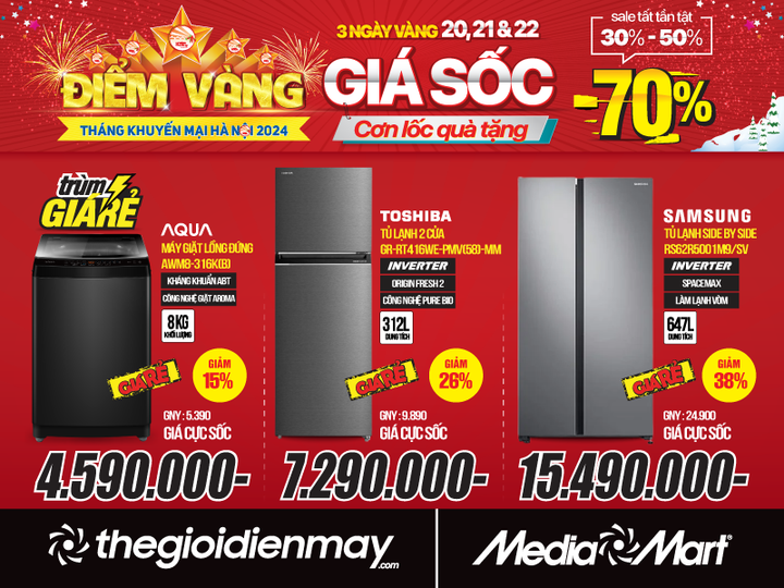 MediaMart giảm sốc tới 70% trong 3 ngày vàng Tháng khuyến mại Hà Nội 2024 - 3