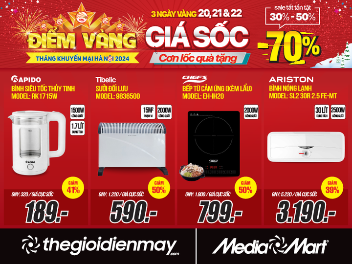 MediaMart giảm sốc tới 70% trong 3 ngày vàng Tháng khuyến mại Hà Nội 2024 - 4