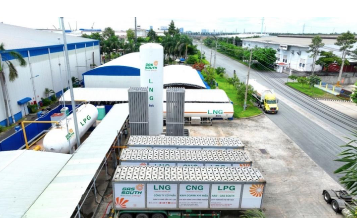 Trạm cấp tích hợp LPG, CNG và LNG tại khách hàng của Gas South.