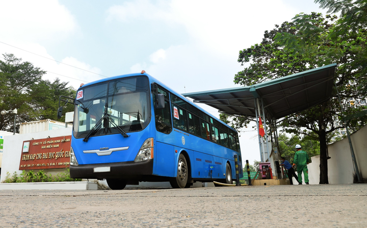 Trạm cấp CNG cho xe buýt của Gas South.