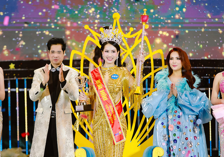 Phạm Thị Thanh Hải giành vương miện Hoa hậu Thương hiệu Việt Nam 2024.