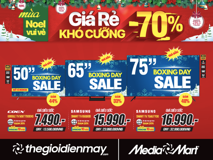 MediaMart giảm sốc đến 70% hàng nghìn sản phẩm nhân dịp Giáng sinh - 2