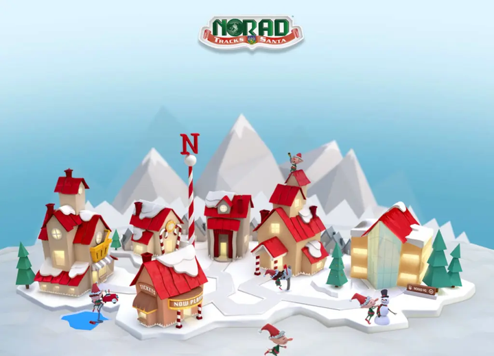 Website của NORAD cũng được thay đổi để phù hợp tinh thần ngày lễ.