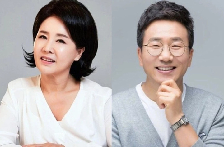 Nữ diễn viên Sun Woo Eun Sook và chồng, phát thanh viên Yoo Young Jae. Ảnh: Naver.