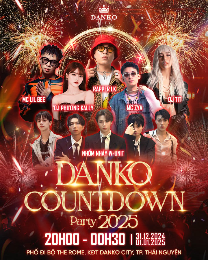 Danko Countdown Party 2025 – điểm hẹn đón năm mới của người dân Thái Nguyên.