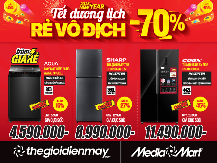 MediaMart giảm sốc 70% hàng nghìn sản phẩm nhân dịp Tết Dương lịch - 3