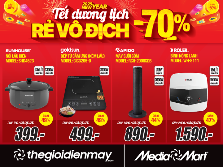 MediaMart giảm sốc 70% hàng nghìn sản phẩm nhân dịp Tết Dương lịch - 4