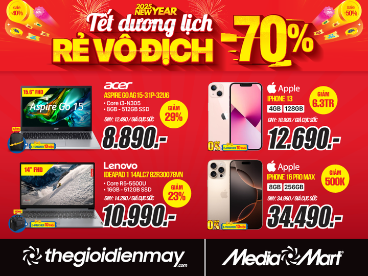 MediaMart giảm sốc 70% hàng nghìn sản phẩm nhân dịp Tết Dương lịch - 5