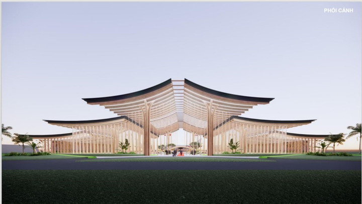 Phối cảnh nhà ga sân bay Gia Bình.