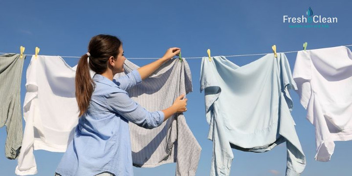 Phơi quần áo nơi thông thoáng sẽ mau khô hơn. (Ảnh: Fresh Clean)