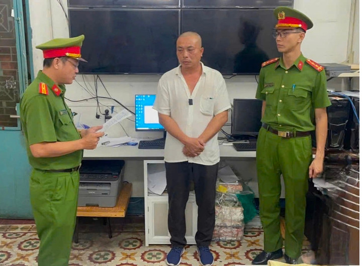 Vũ Mạnh Hà tại cơ quan điều tra.