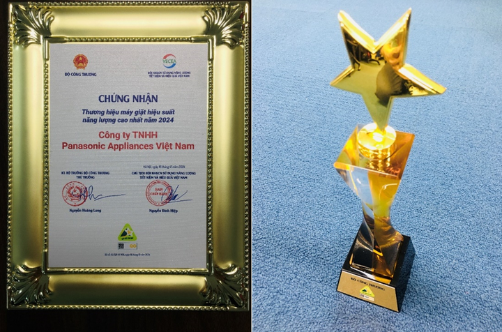 Lần thứ 5 liên tiếp, máy giặt Panasonic được chứng nhận Hiệu suất năng lượng cao nhất.