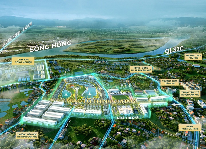 Cẩm Khê Central Park - khu đô thị hiện hữu đầu tiên tại Cẩm Khê - Phú Thọ.
