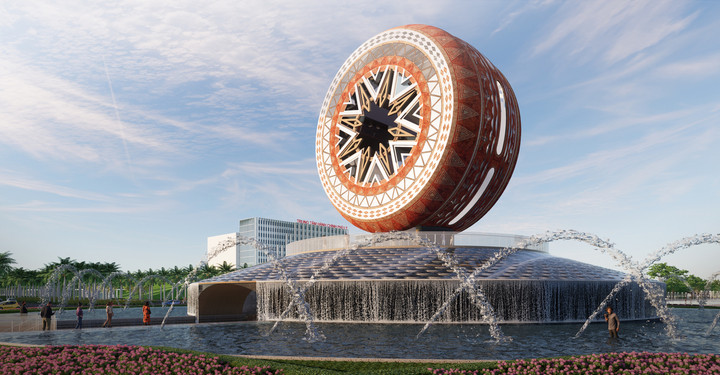 Từng họa tiết trên Trống Đọi Tam khắc họa câu chuyện về văn hóa, lịch sử và khát vọng của dân tộc Việt. (Ảnh phối cảnh minh họa Sun Property)