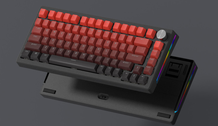 Bàn phím Durgod MK 75 Black Red Switch.