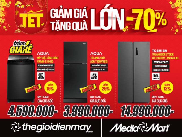 MediaMart giảm giá 70% toàn bộ mặt hàng mừng Tết Ất Tỵ 2025 - 3