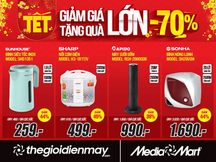 MediaMart giảm giá 70% toàn bộ mặt hàng mừng Tết Ất Tỵ 2025 - 4