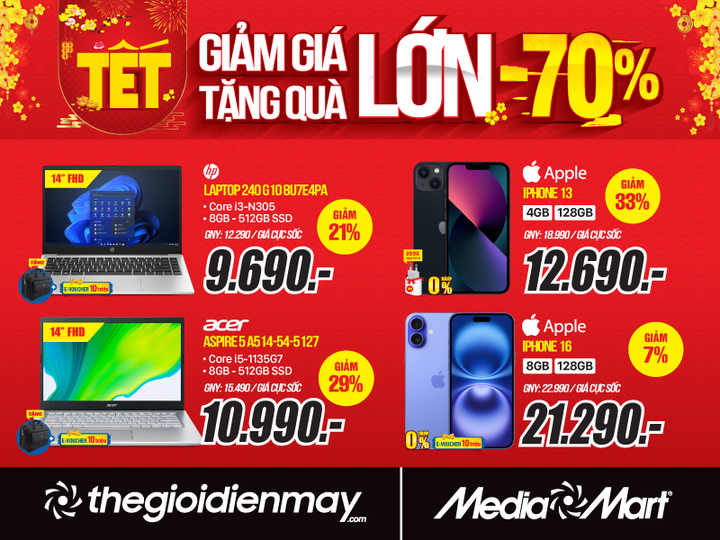 MediaMart giảm giá 70% toàn bộ mặt hàng mừng Tết Ất Tỵ 2025 - 5