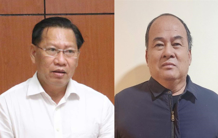 Ông Trần Anh Thư (trái) và ông Nguyễn Thanh Bình.