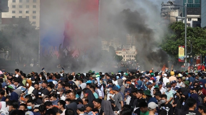 Tình huống giả định khói lửa xuất phát từ khu vực sân khấu.