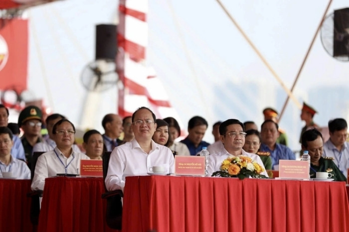 Phó Bí thư Thường trực Thành uỷ TP.HCM Nguyễn Hồ Hải tại buổi diễn tập.