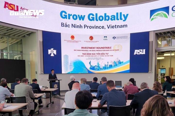 Tọa đàm xúc tiến đầu tư với chủ đề "Bắc Ninh - Cứ điểm sản xuất lý tưởng tại Việt Nam” thu hút sự tham gia của hơn 100 doanh nghiệp Hoa Kỳ.