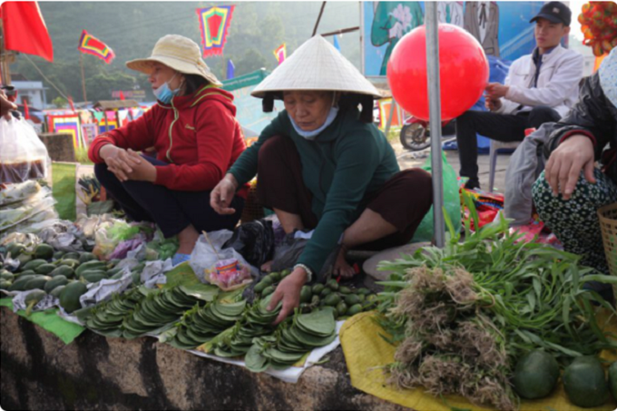 Mặt hàng bán nhiều nhất tại chợ Gò là trầu cau. (Ảnh: UBND Bình Định)