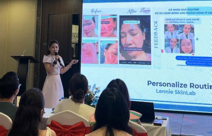 DS. Hoàng Hồng Thắm (Founder Lennie SkinLab) - diễn giả tại nhiều sự kiện và hội nghị da liễu.
