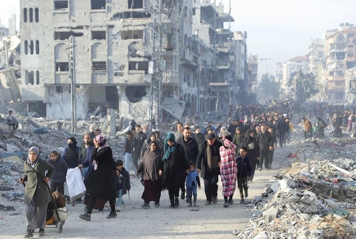 Những người Palestine phải di tản do cuộc chiến đang trên đường trở về nhà.