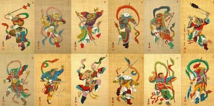 12 năm có 12 vị quan tương ứng với từng con giáp (Ảnh minh hoạ)