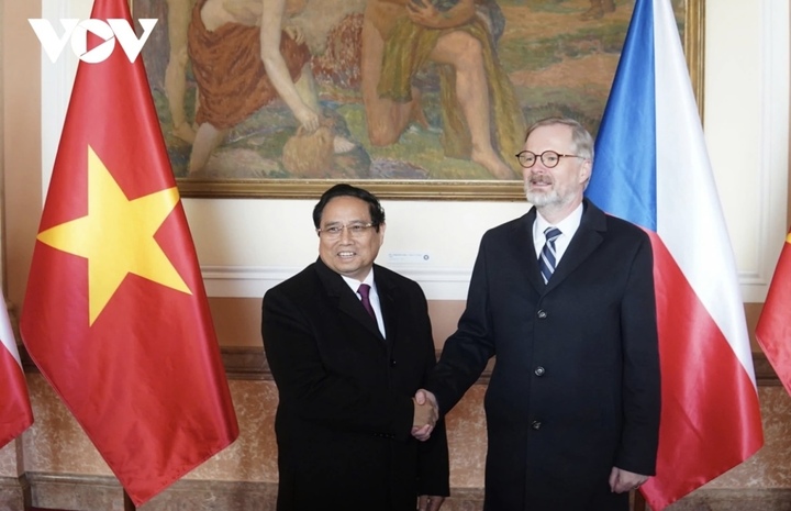 Thủ tướng Cộng hòa Séc Petr Fiala và Thủ tướng Phạm Minh Chính.