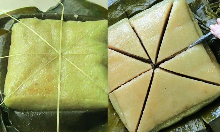 Nên cắt bánh chưng bằng lạt hay bằng dao? (Ảnh: Pinterest)