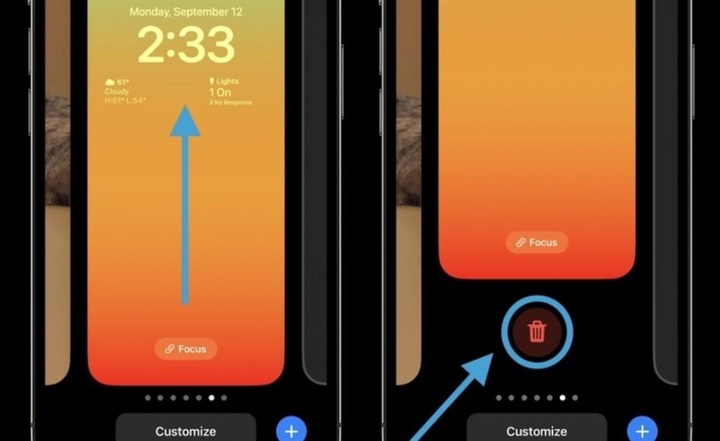 Cách xóa hình nền màn khóa trên iPhone. (Ảnh minh họa)